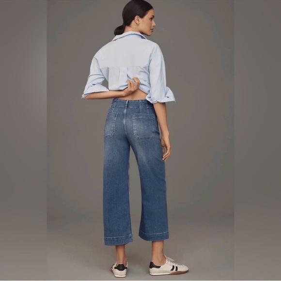 Anthropologie Maeve The Collette Crop Medium Wash Jeans Size 28 - Picture 7 of 12